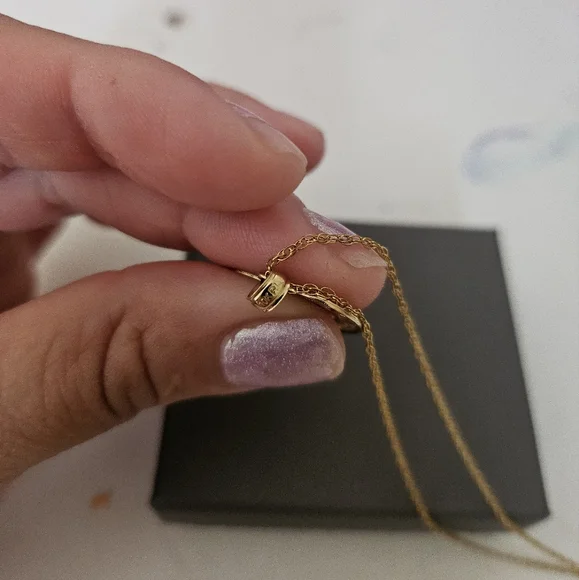 10k YG Rose Heart Pendant & 18 Chain Yellow Gold 10K 10kt 10KT Necklace Charm